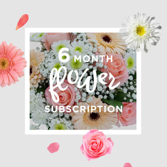 In this image, a beautifully composed pastel bouquet seems to glow with quiet optimism, like a patch of sunshine drifting through a Nine Elms living room on a calm afternoon. The central focus is a cluster of pastel pink roses, each blossom showing layers of smooth, velvety petals that gradually deepen in colour towards the heart. Framing them are open-faced gerberas in tones of soft blush and gentle peach, their daisy-like forms adding a modern, informal charm. Between these larger blooms, airy clouds of white gypsophila weave through the arrangement, their tiny, starry flowers catching the light and lending a sense of softness and movement. The eye also catches the crisp, structured shapes of white chrysanthemums, which bring a subtle textural contrast and a fresh, clean brightness that anchors the pastel palette. Delicate greenery peeks out here and there, giving the design a natural garden feel without overwhelming its refined composition. The colours-pink, peach, white, and a whisper of green-meld into an atmosphere of calm happiness, the kind of bouquet you might send for any occasion when words feel too small on their own: a promotion celebrated in a riverside office, a new flat near Nine Elms Station, or a gentle message of support. The arrangement feels expertly balanced yet deeply personal, as though crafted by a florist who understands how flowers can shift the mood of a room. As part of a regular flower subscription, it suggests continuity and care, promising that month after month, fresh blooms will arrive to bring light, texture, and comfort to everyday life in Nine Elms.